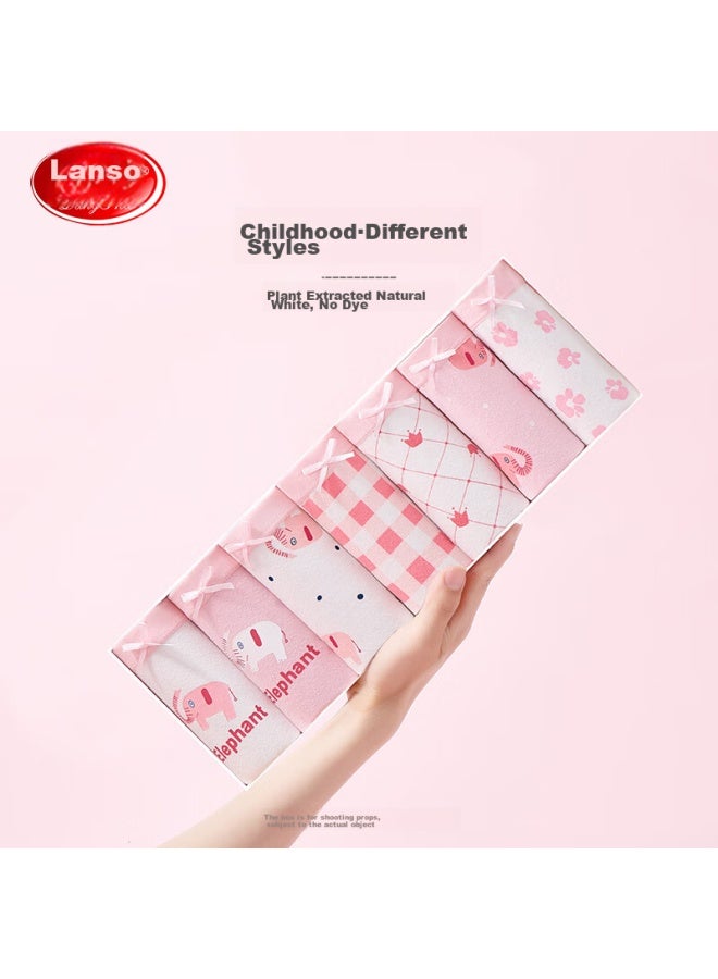 LANG SHA Langsha children's Underwear Girls' Antibacterial Development Square Pants Girls' Shorts 7-pack 140 - Image 4