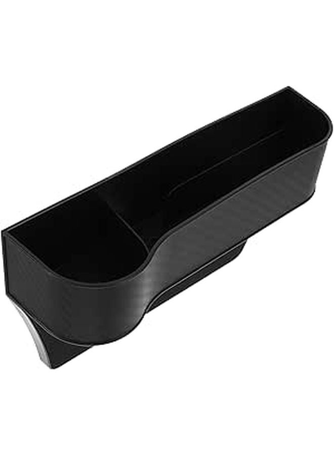 Car Seat Gap Organizer with Cup Holder USB Charger Multifunctional Storage Easy Installation Durable Black - Image 1