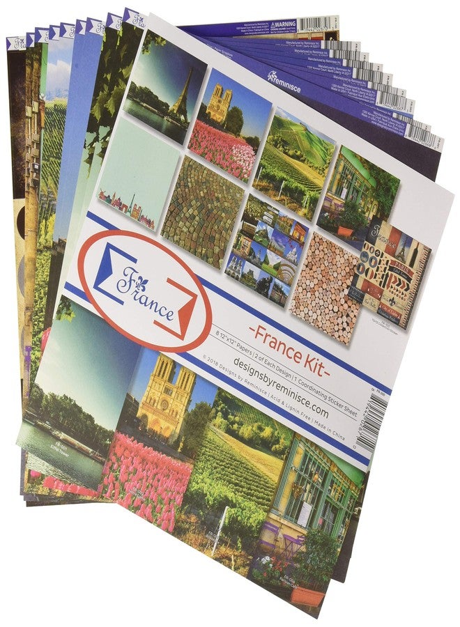 Reminisce France Scrapbook Collection Kit, Multi Color Palette, 12-x-12-Inch - Image 2