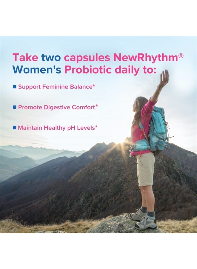 NewRhythm Women's Probiotics, Organic Cranberry for Feminine Health, 50 Billion CFU 18 Strains, No Refrigeration Needed, 60 Vegan Capsules - Image 4
