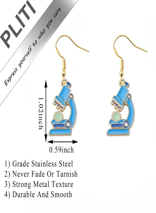 PLITI Scientist Microscope Earrings - Medium, Laboratory Gift, Biology & Chemistry Teacher Gift - Image 2