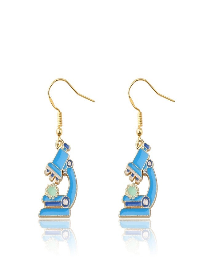 PLITI Scientist Microscope Earrings - Medium, Laboratory Gift, Biology & Chemistry Teacher Gift - Image 1