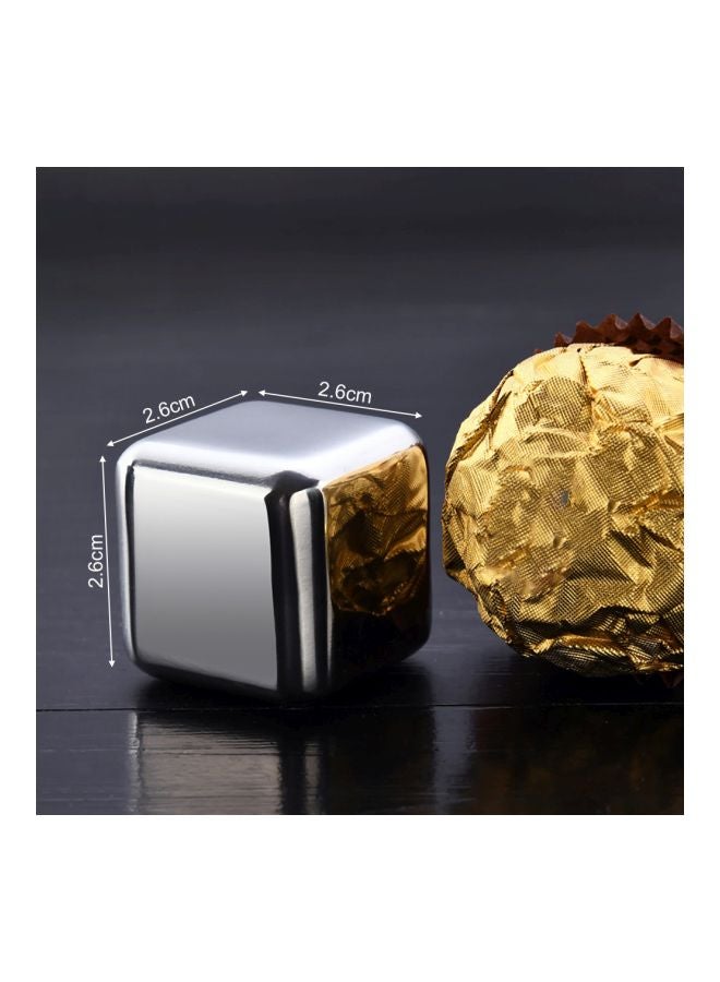 NIBEMINENT 10-Piece Reusable Stainless Steel Ice Cube Mold With Tong Set Silver - Image 2