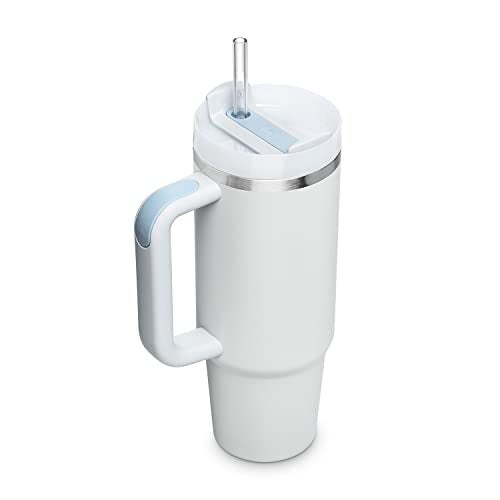HÃ–LM Halm Glass Straws 6x 12 inch Long Replacement Straw for Stanley Quencher Cup 40 oz & 30 oz Plastic-Free Cleaning Brush - Reusable Drinking Straw Dishwasher Safe Made in Germany - Image 4