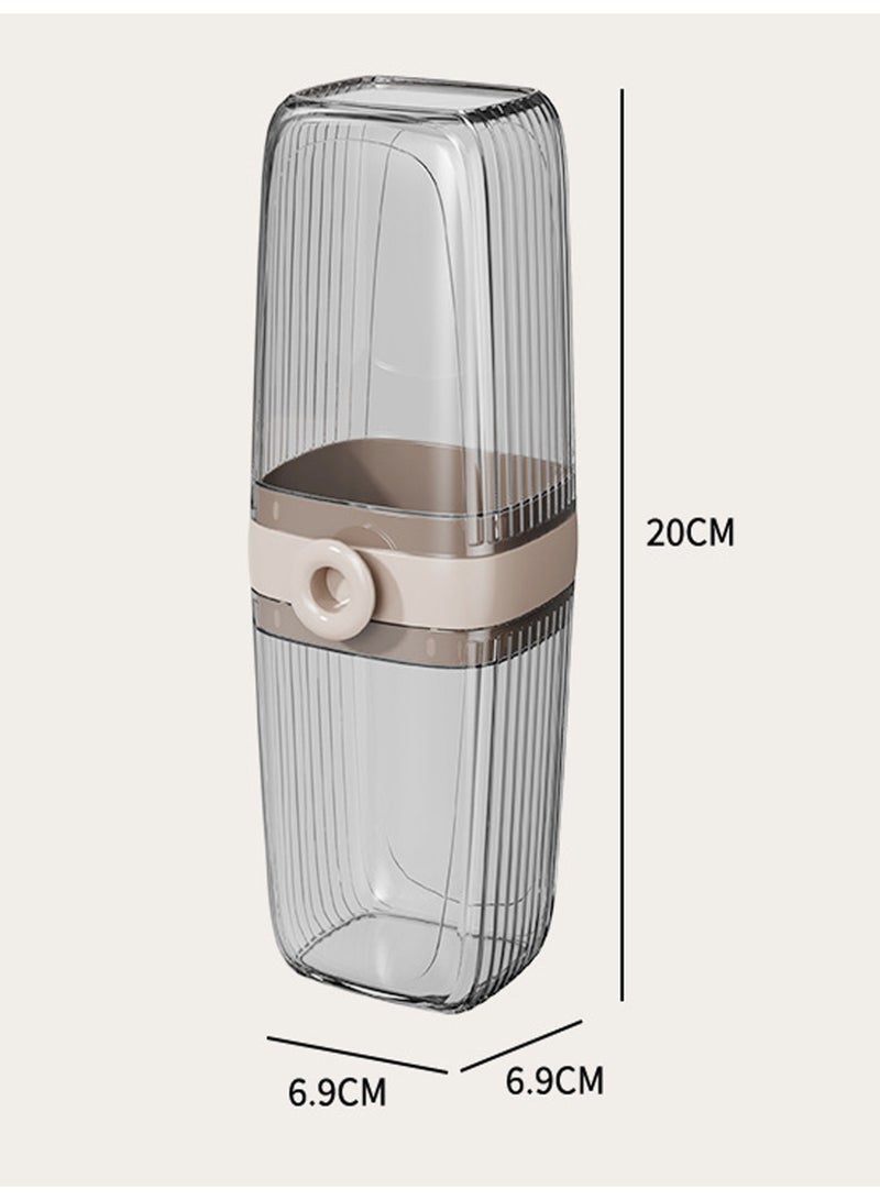 Travel Toothbrush Case,2 in 1 Portable Travel Toothbrush Holder Transparent Cover with Cup  - Image 4