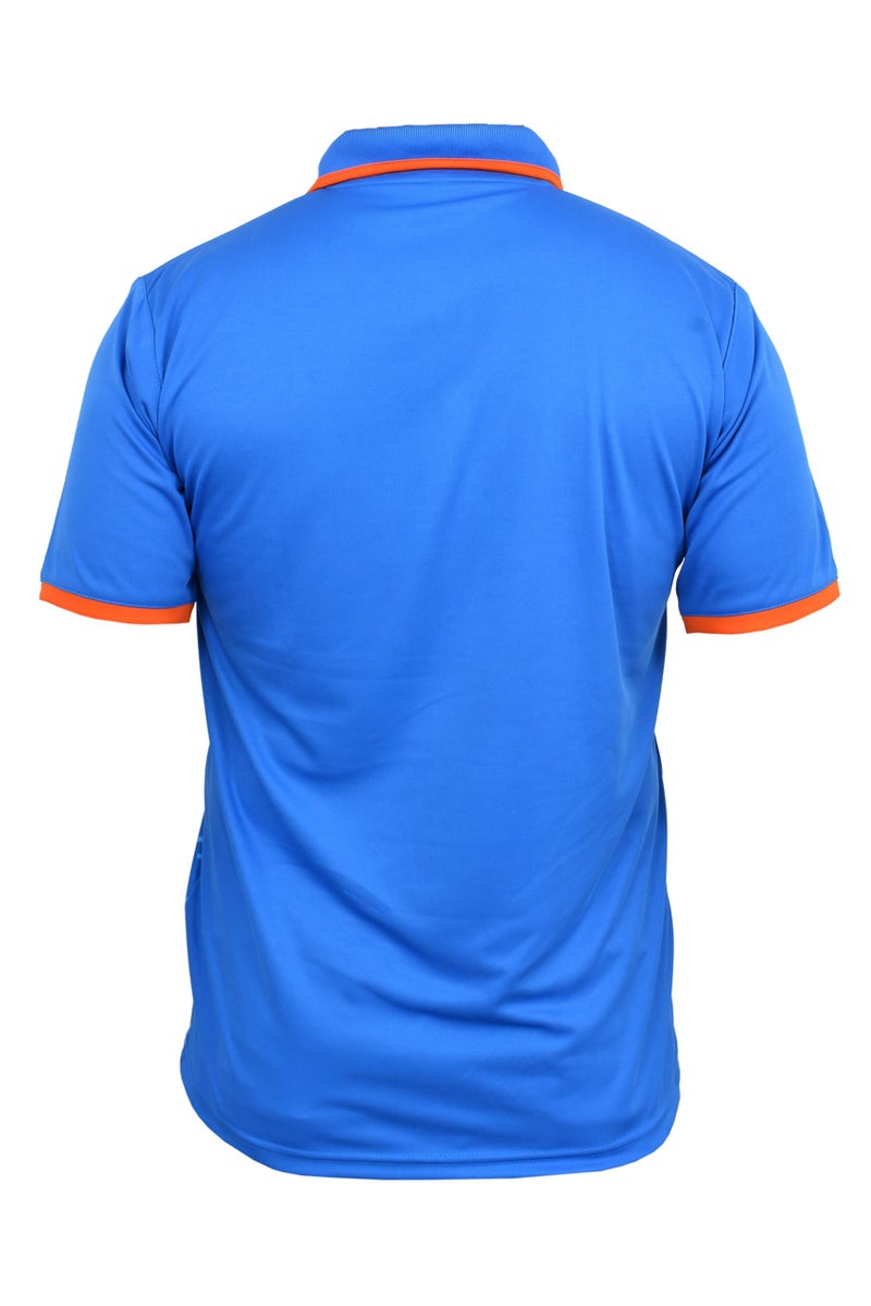SLYK India Cricket Team Supporter Jersey, Sports Polo T-Shirt for Kids to Adult - Unisex (M, Blue) - Image 3