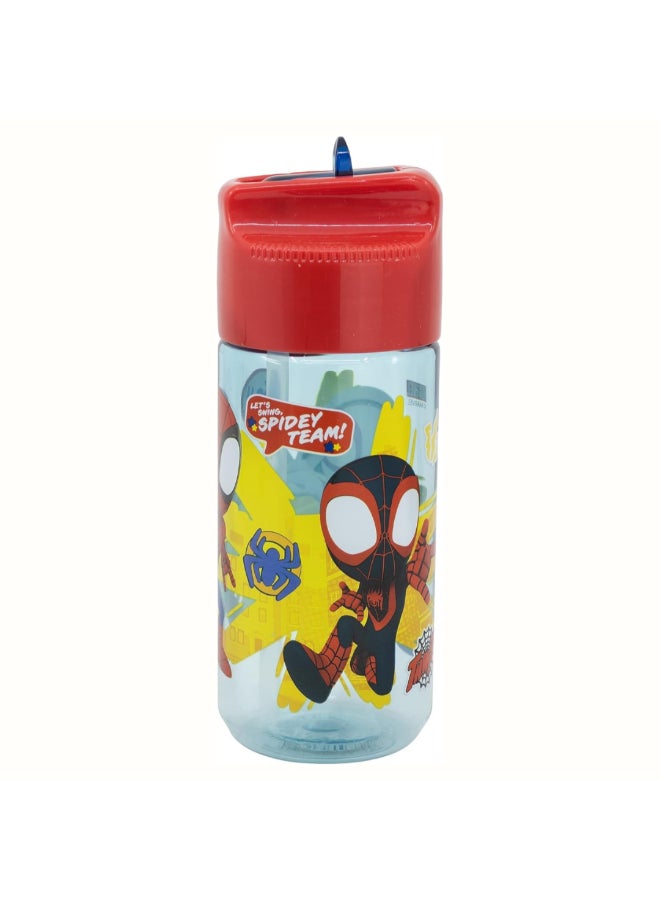 Stor Marvel Spidey Ecozen Hydro Water Bottle for Kids – 430ml BPA-Free Reusable Leak-Proof Drinking Bottle with Flip-Top Lid, Lightweight Durable School Sports Travel Bottle for Boys & Girls - Image 1