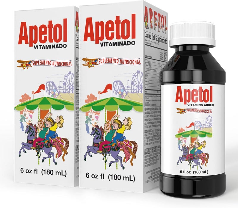 Apetol معزز الشهية  فيتامينات سائلة للطاقة العقلية  مكملات غذائية للأطفال والبالغين  تدعم صحة الجهاز الهضمي  الذاكرة  الحيوية  معزز الشهية للأطفال والبالغين  6 أونصات سائلة  عبوتين - Image 1