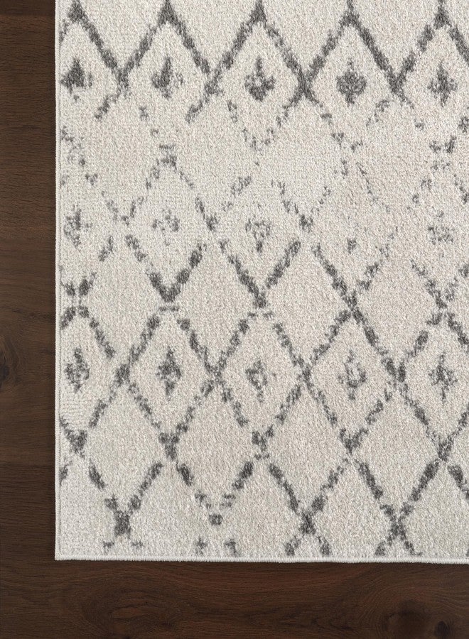 nuLOOM 2x6 Moroccan Blythe Area Rug, Grey, Faded Bohemian Design, Stain Resistant, For Bedroom, Dining Room, Living Room, Hallway, Office, Kitchen, Entryway - Image 4