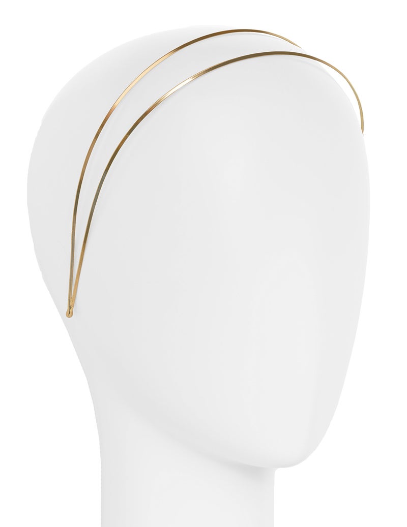 L. Erickson Metal Double Headband - Gold - Image 4