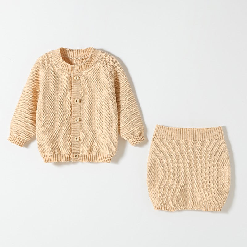 Baby Sweater suit Knitted Spring and Autumn Coat Cardigan Baby''s Winter Base Clothes for Newborn - Image 2