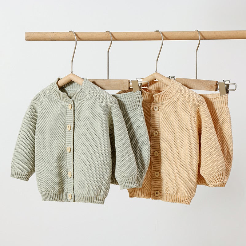 Baby Sweater suit Knitted Spring and Autumn Coat Cardigan Baby''s Winter Base Clothes for Newborn - Image 3