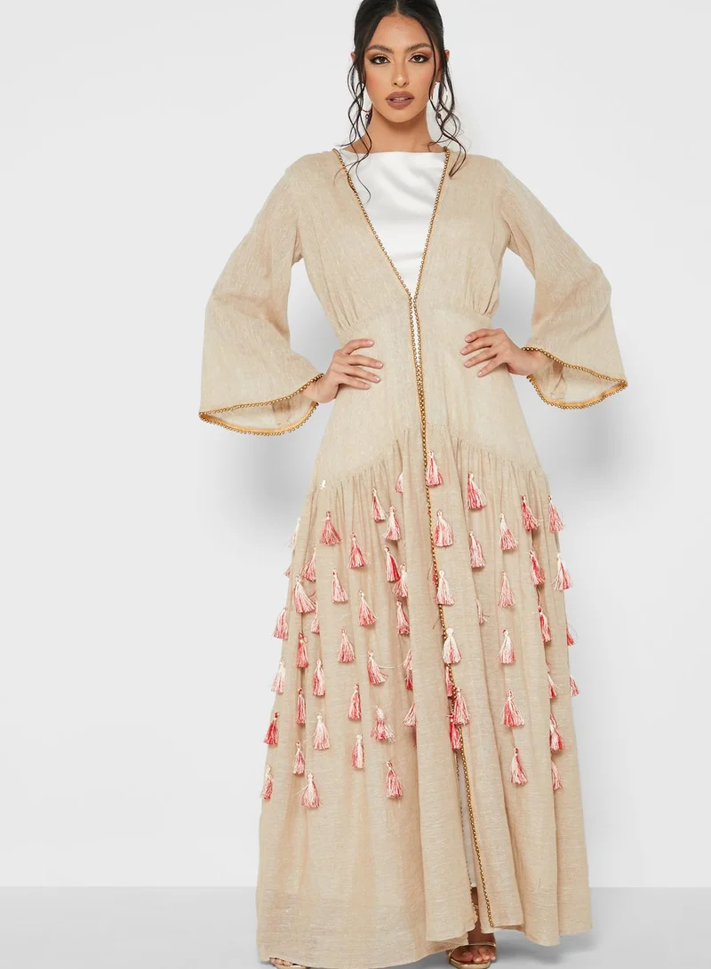 Fashion Trends by Suzy Matar Printed Jalabiya Dress