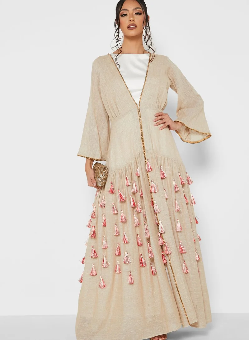 Fashion Trends by Suzy Matar Printed Jalabiya Dress