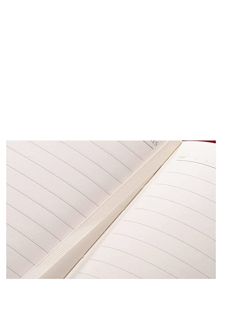 SYOSI Refillable Writing Journal, Hardcover Notebook, Retro Faux Leather Cover Notebook, Travel Diary, Wide Ruled Paper, Daily Use Gift for Teachers, Back to College Students (Black) - Image 4