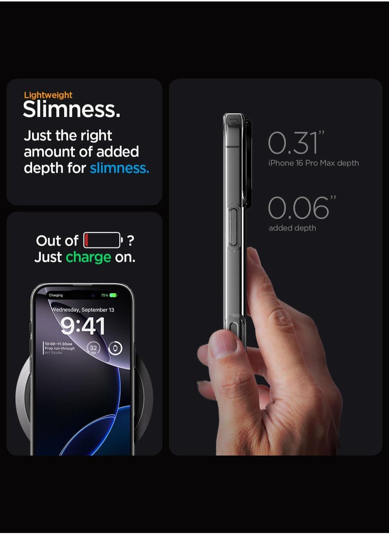 Spigen - غطاء حماية Liquid Crystal MagFit لهاتف iPhone 16 Pro MAX مع MagSafe (2024) - شفاف للغاية - Image 1