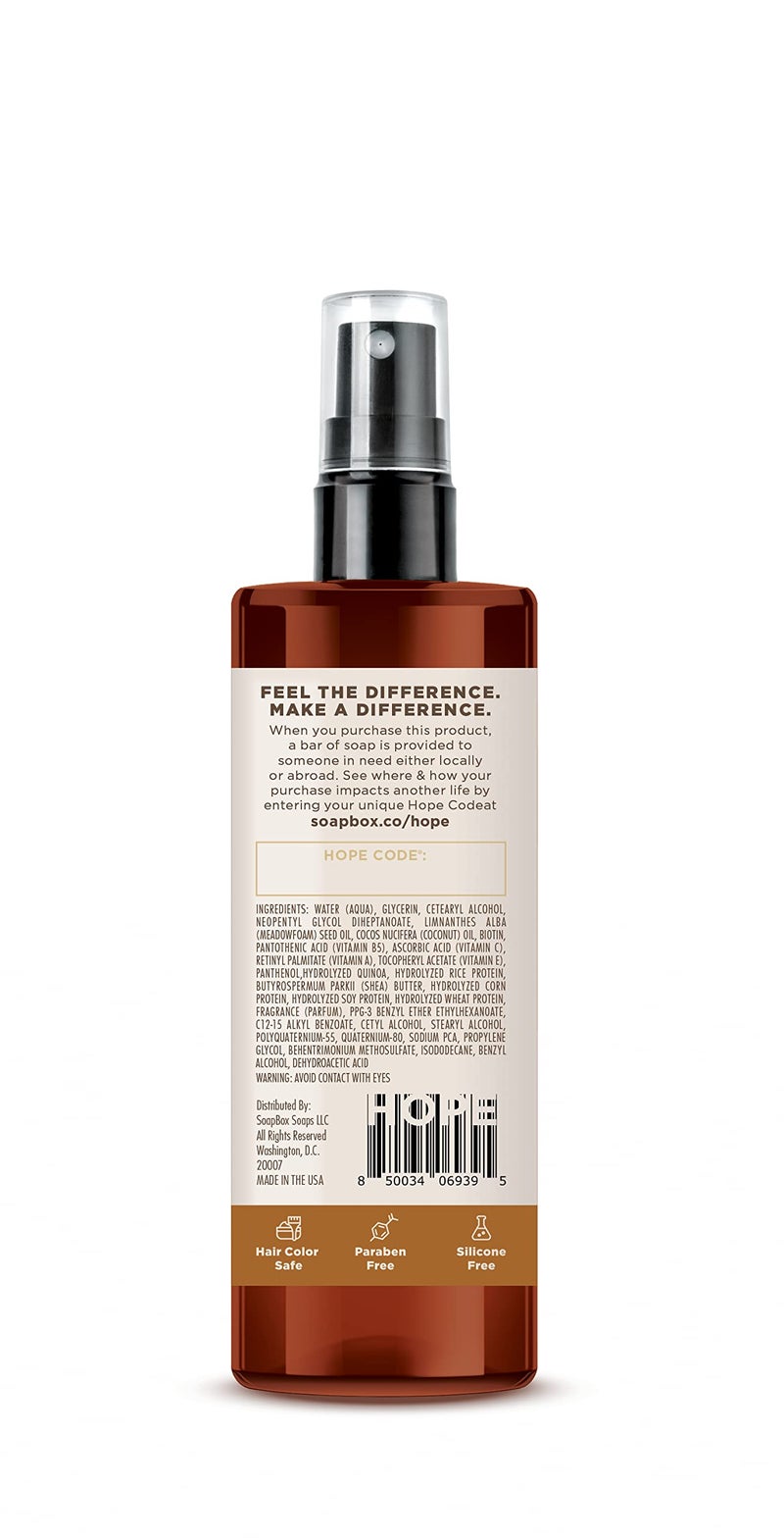 Soapbox Leave-In Conditioner, Mane Tamer, Leave in Conditioner Spray to Tame Frizz, Smooth Fly Aways, Hydrate, Add Shine & Detangle Dry, Damaged Hair, Paraben Free, Vegan, 8oz - Image 2