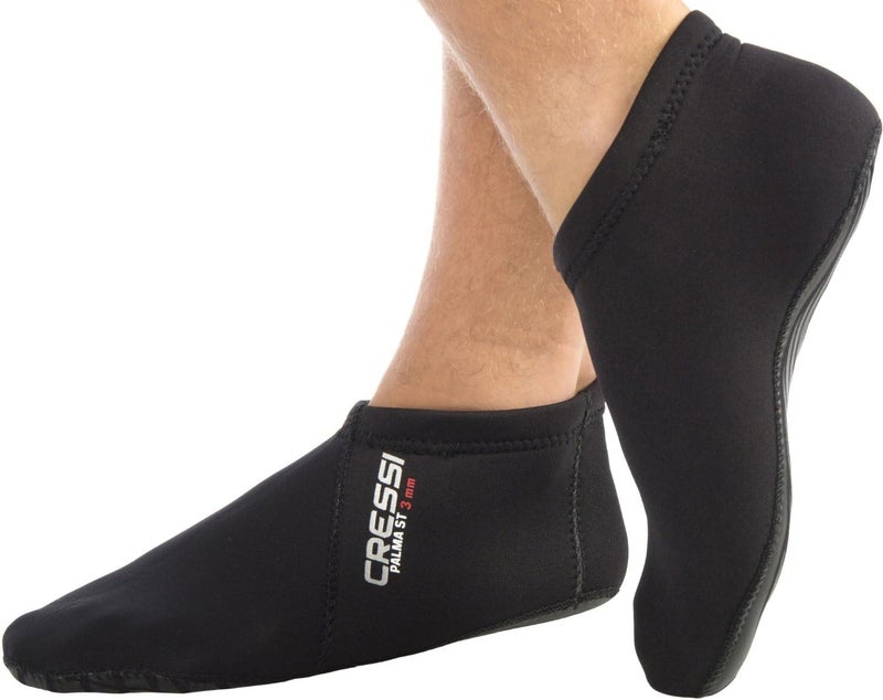 Cressi unisex adult L/XL-9/11-ST Diving Socks, Black/Black, Large-X-Large - Image 2