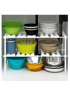 Expandable Under Sink Kitchen Adjustable Storage Organizer Multi purpose Rack white 66x26x38cm - pzsku/ZE6A67A11AC3915E7C292Z/45/_/1695624814/085fa7f0-68bb-4642-b30d-91ea50749179