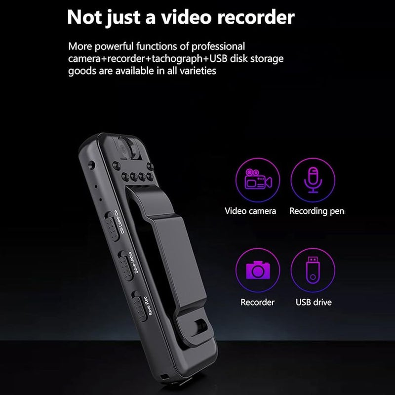 Mini Body Camera Portable Infrared Night Vision Power Off Storage Back Clip - Image 4