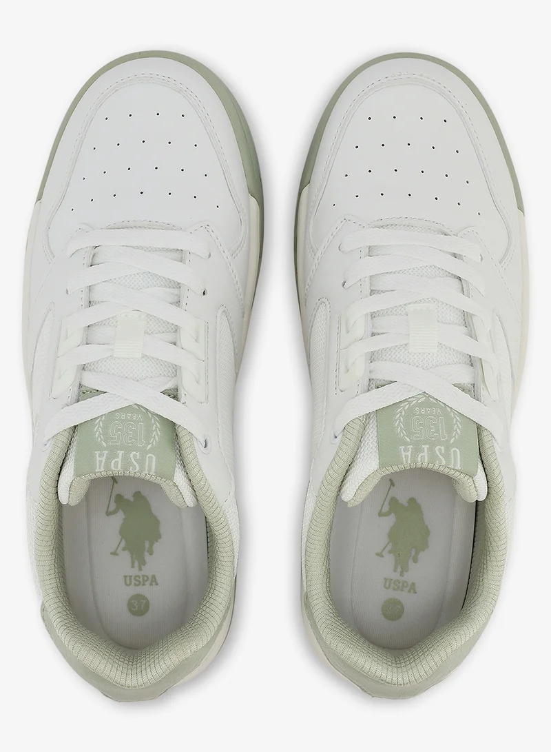 U.S. Polo Assn. white Women's White Sneakers - Bold Rugged Style Shoes with Durable Sole for Outdoor Wear for Women | Best Price UAE