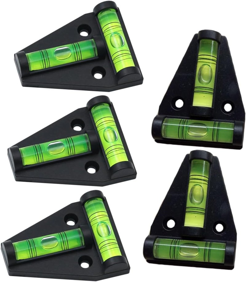 5pcs Pocket Level Mini Triangle Bubble Spirit Levels for Precision Measurement Vertical and Horizontal Applications for DIY Projects and Picture Hanging - Image 1