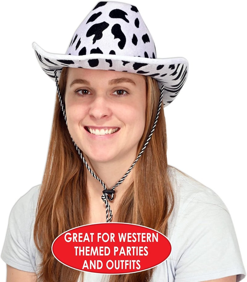 Beistle Cow Print Cowboy Hat One Size Fits Most Animal Print Hats - Image 2