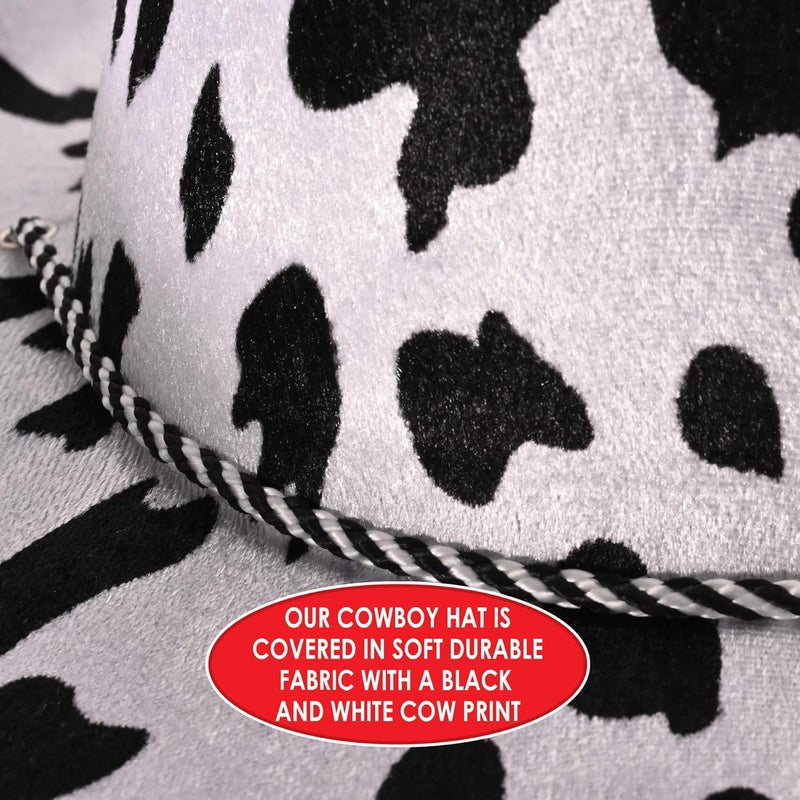 Beistle Cow Print Cowboy Hat One Size Fits Most Animal Print Hats - Image 5