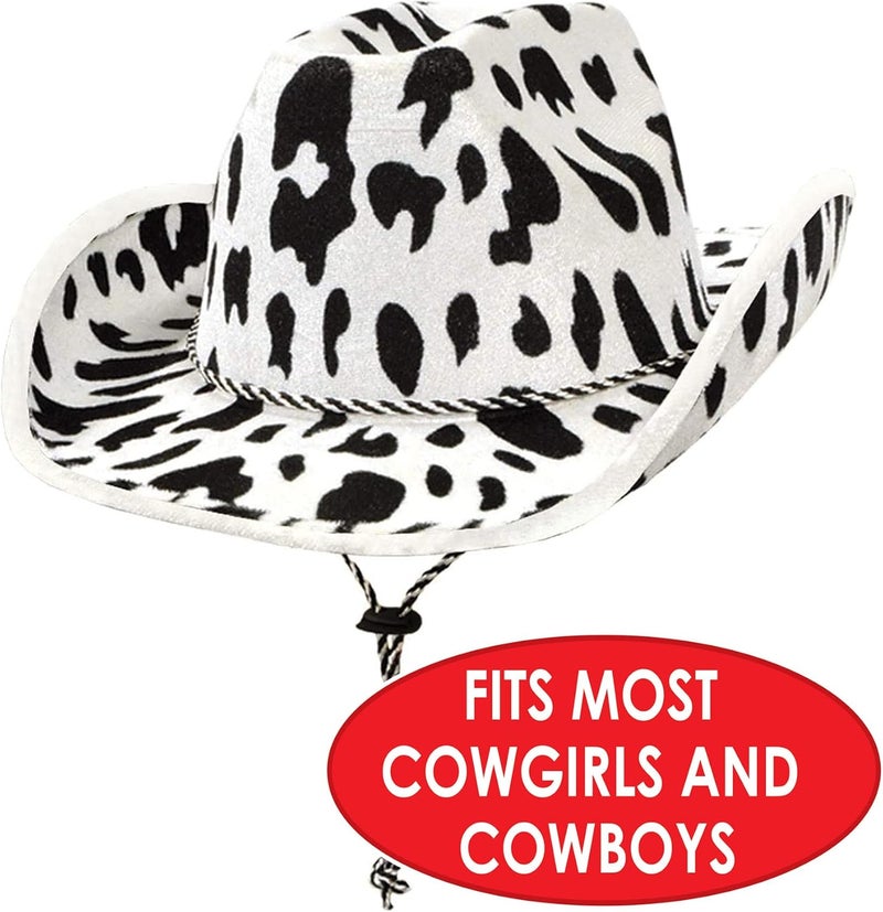 Beistle Cow Print Cowboy Hat One Size Fits Most Animal Print Hats - Image 3