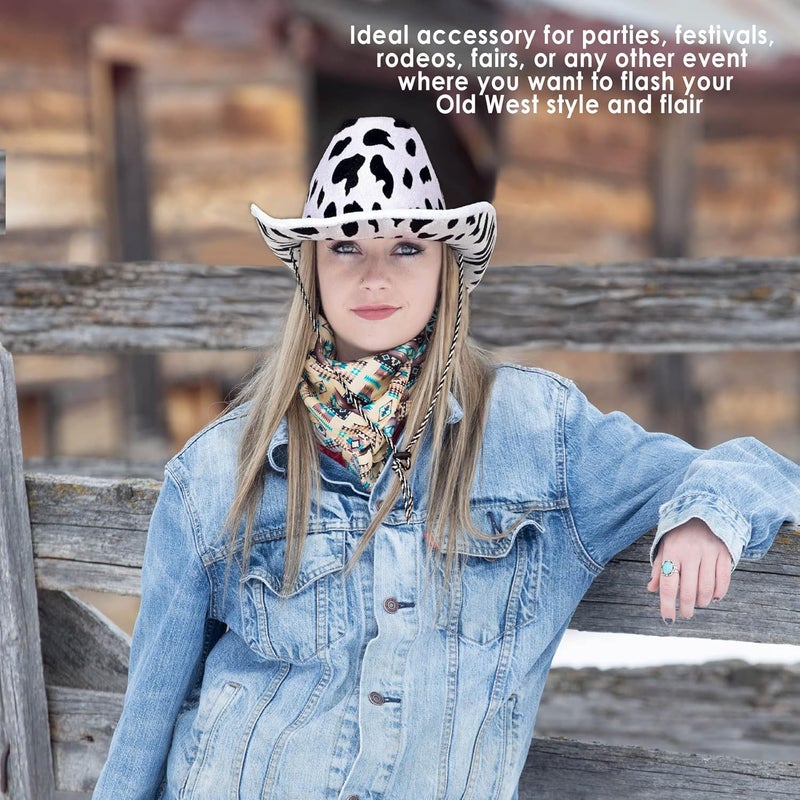 Beistle Cow Print Cowboy Hat One Size Fits Most Animal Print Hats - Image 4