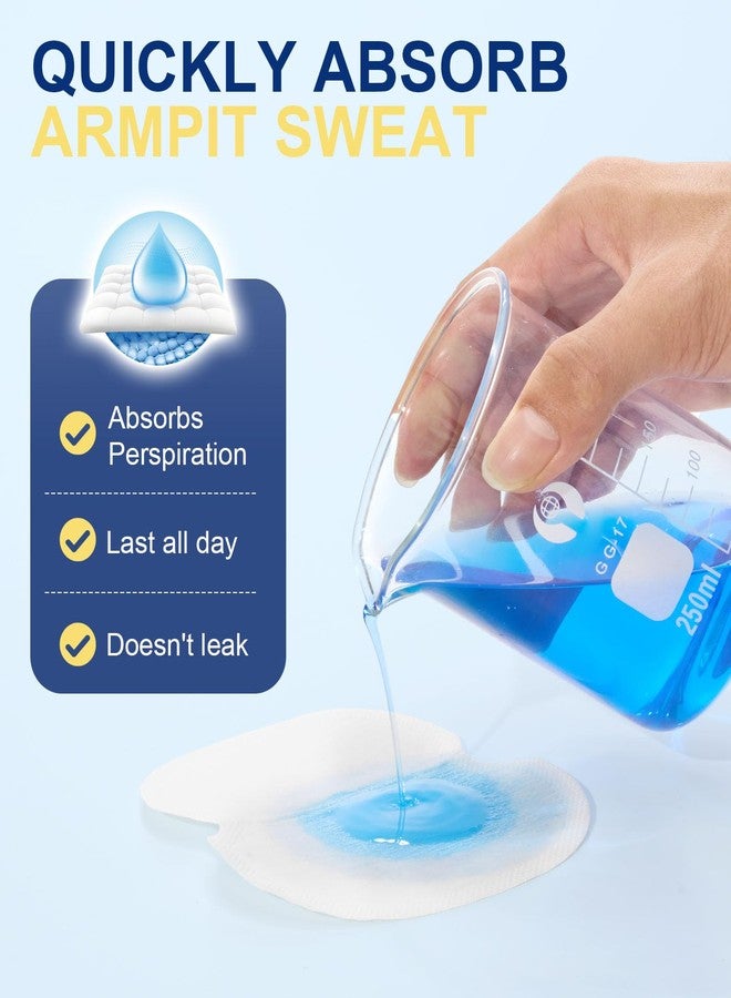 Aoeoun Underarm Sweat Pads - Aoeoun Premium Quality Fight Hyperhidrosis [100 PCS] for Men and Women Comfortable, Non Visible, Extra Adhesive, Disposable Dress Guards/Shields, Non Sweat Armpit Protection - Image 5