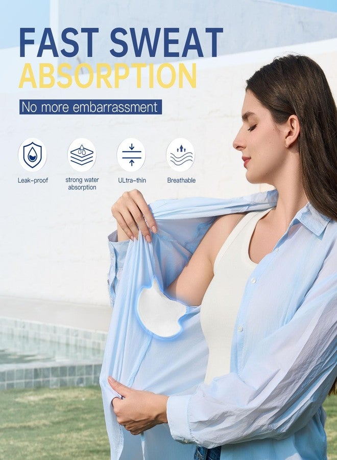 Aoeoun Underarm Sweat Pads - Aoeoun Premium Quality Fight Hyperhidrosis [100 PCS] for Men and Women Comfortable, Non Visible, Extra Adhesive, Disposable Dress Guards/Shields, Non Sweat Armpit Protection - Image 2