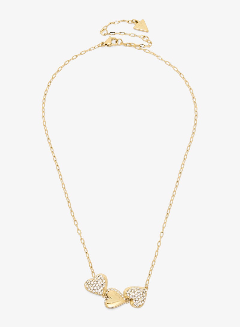 جس قلادة سلسلة مرصعة بالقلوب - Image 1