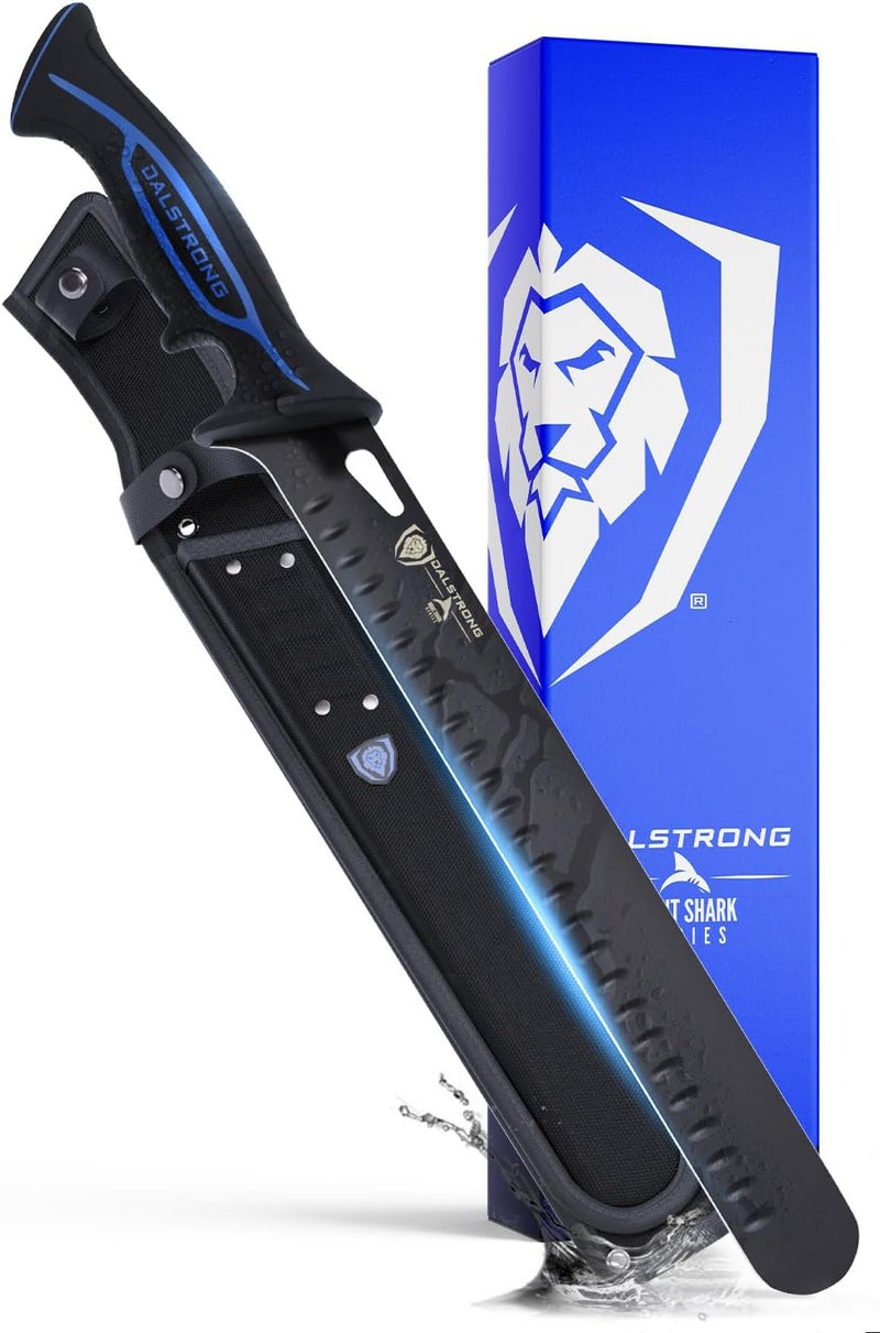 Dalstrong Slicing Knife 12”-Night Shark Series High Carbon Steel-Titanium Coated Blade - Filet Knife for Fish, Cheese, Bread- Polypropylene Handle Professional-w/Sheath-NSF Certified - Image 1