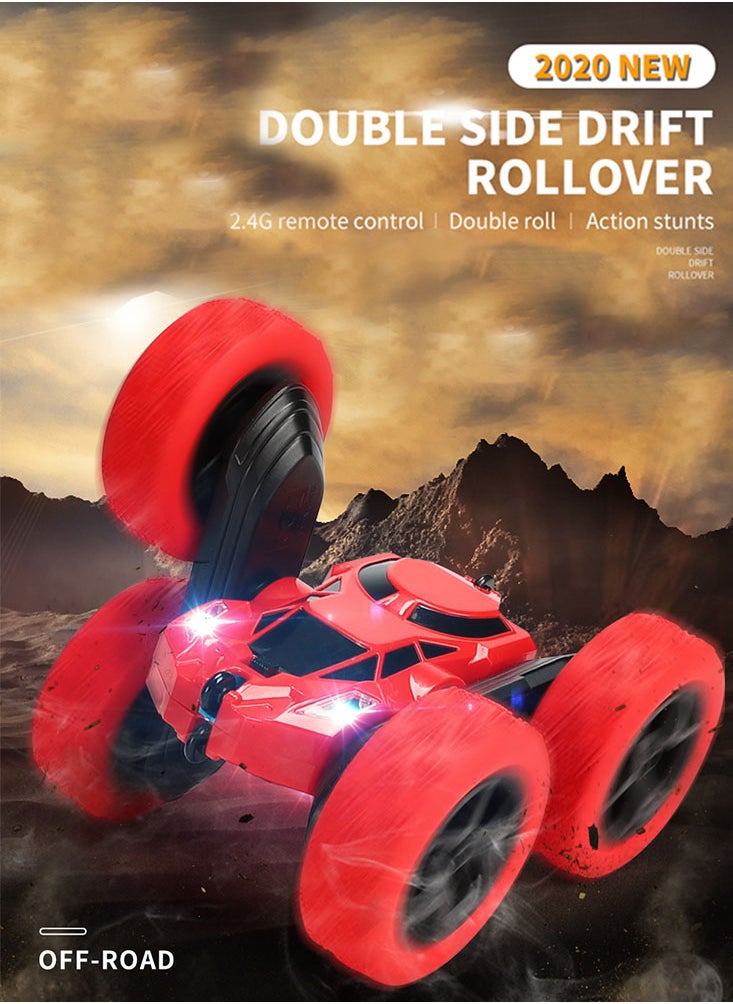 Perfii - Remote-Controlled RC Stunt Car with Double-Side Body Roll Walking, Dual Front Lights, TRP Material, Vacuum Tires, Powerful Motor, Muddy Terrain Mastery, 360° Rotation, and Wireless Comfort Control - Image 1