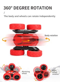 Perfii Remote-Controlled RC Stunt Car with Double-Side Body Roll Walking, Dual Front Lights, TRP Material, Vacuum Tires, Powerful Motor, Muddy Terrain Mastery, 360° Rotation, and Wireless Comfort Control  - Image 2