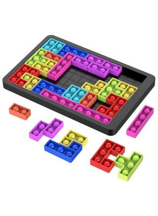 Tangram Jigsaw Puzzle Intelligence Colorful 3D Russian Blocks, Pop bubbleb fidget toys, Tic-Tac-Toe Stacking Blocks Puzzle Game for Kids, Teens, Adults, and Persons with Disabilities - pzsku/ZE6A6AED31C9D200F1E73Z/45/_/1729761005/21051081-2431-4449-992d-dd6ca2e3acd3