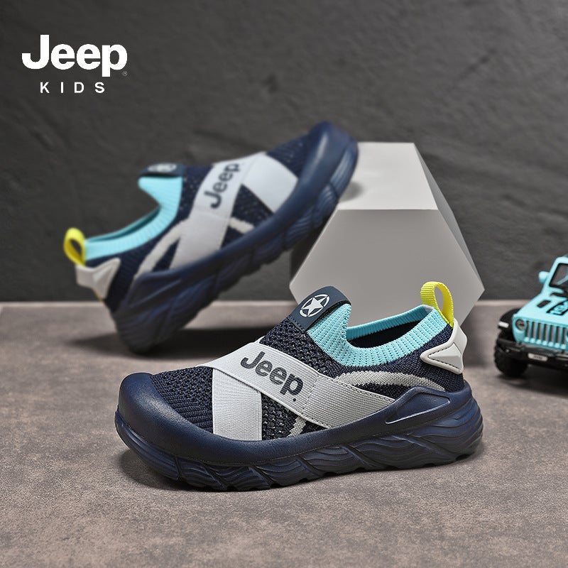 Jeep Women'S Shoes 2025 Breathable Mesh Shoes Boys Sneaker Outdoor Slip-On Children'S Shoes - Image 1