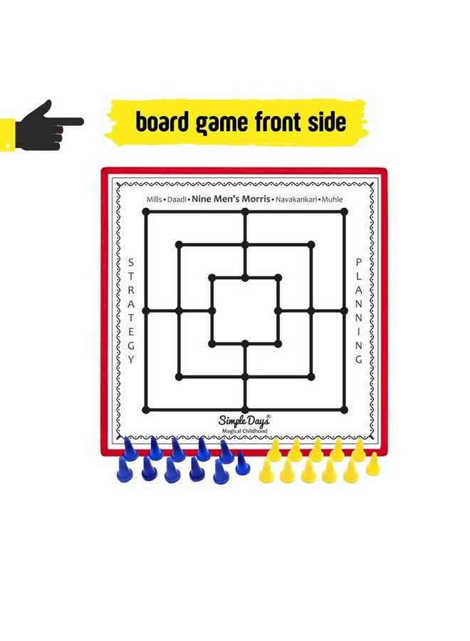 Simple Days Daadi Navakankari Nine Men's Morris Classic Strategy Board Game - Image 3
