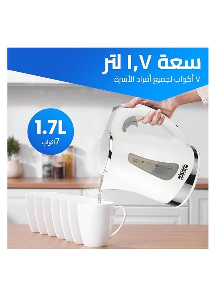 DSP - DSP electric kettle, Water Boiler, 1.7L, 2200W Fast Boiling, Auto Shut-Off, Dry Boil Protection, 360° Cordless Rotation, Visible Water Level, Secure Locking Lid, KK1110 - Image 1