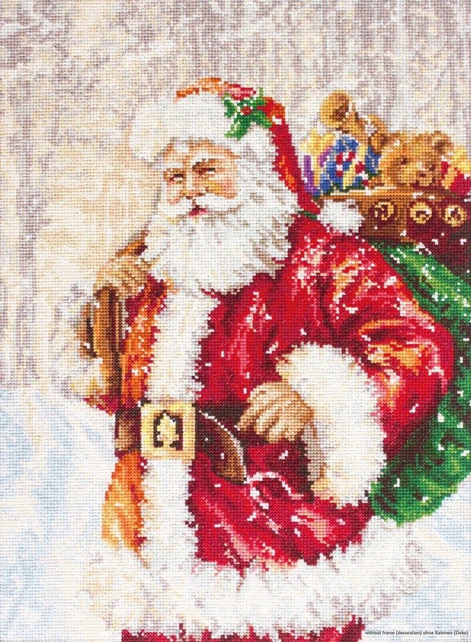 Lucas-S Smiling Santa Counted Cross-Stitch Kit