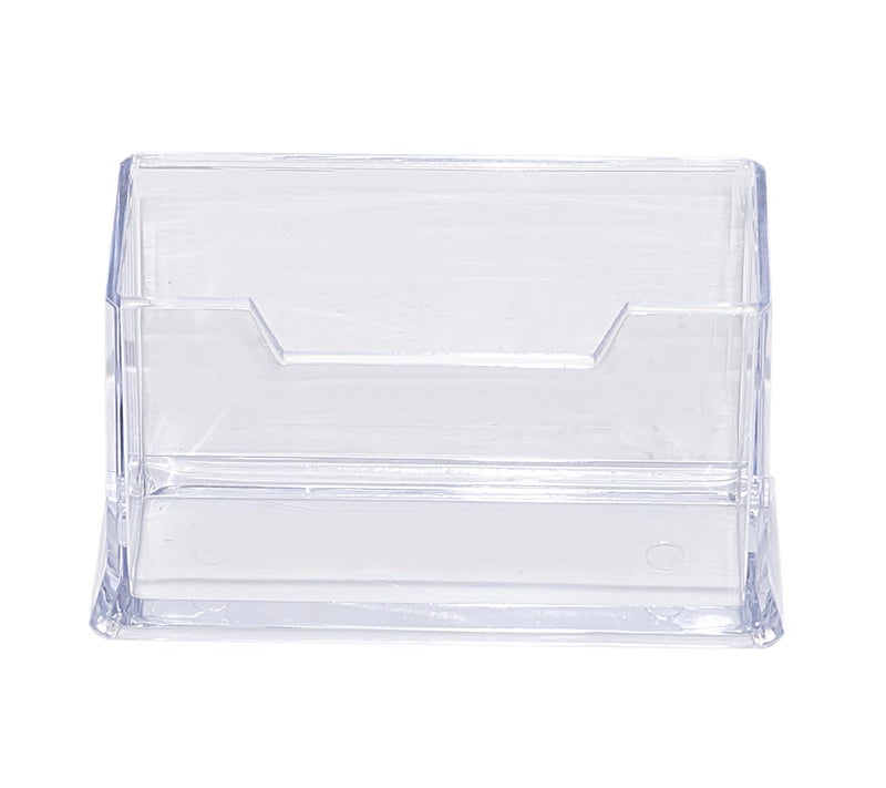 SNDIA Business Card Holder Visiting Card Stand Organizer Clear Card Holder Display Stand for Office (Transparent) (1 Tier - 2 Pack) - Image 2