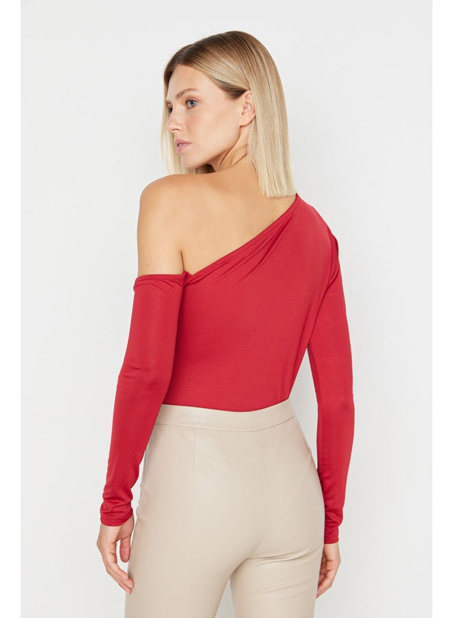 trendyol Bodysuit - Burgundy - Slim - Image 5