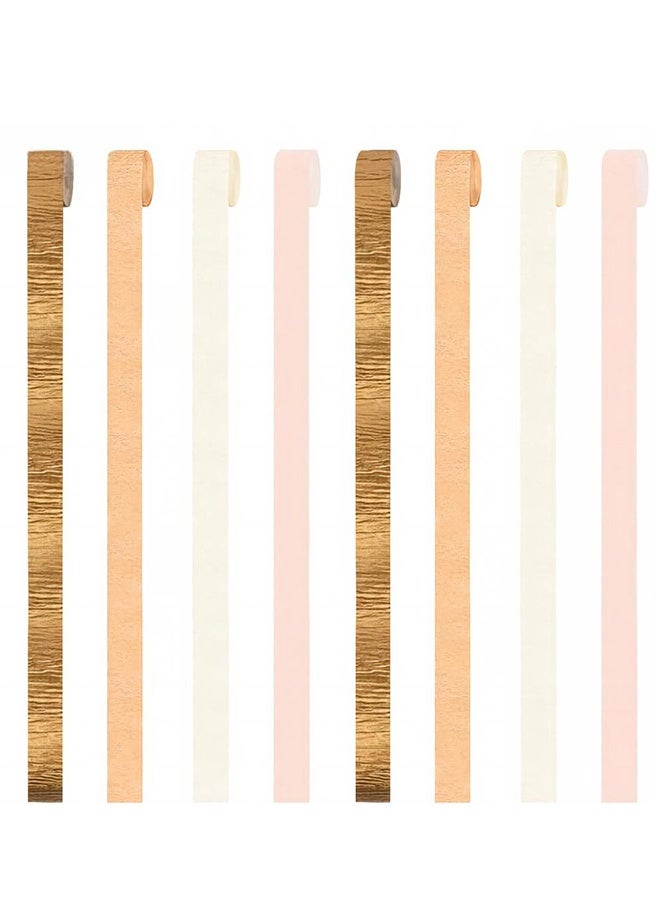 Organizer Streamers Party Decorations,8 Rolls Pink Gold Crepe Paper Streamers for Wedding, Birthday, Bachelorette, Bridal Showerand Baby Shower Girl - Image 5