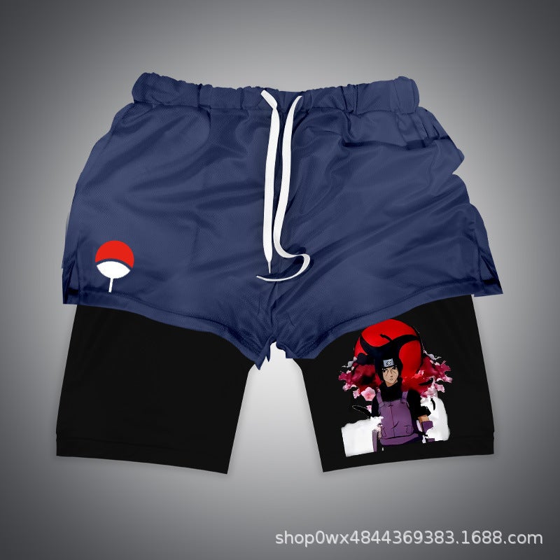 Huo Ying Series Shorts 3D Digital Printing Dragon Ball Double Layer Beach Pants E-Commerce Supply - Image 1