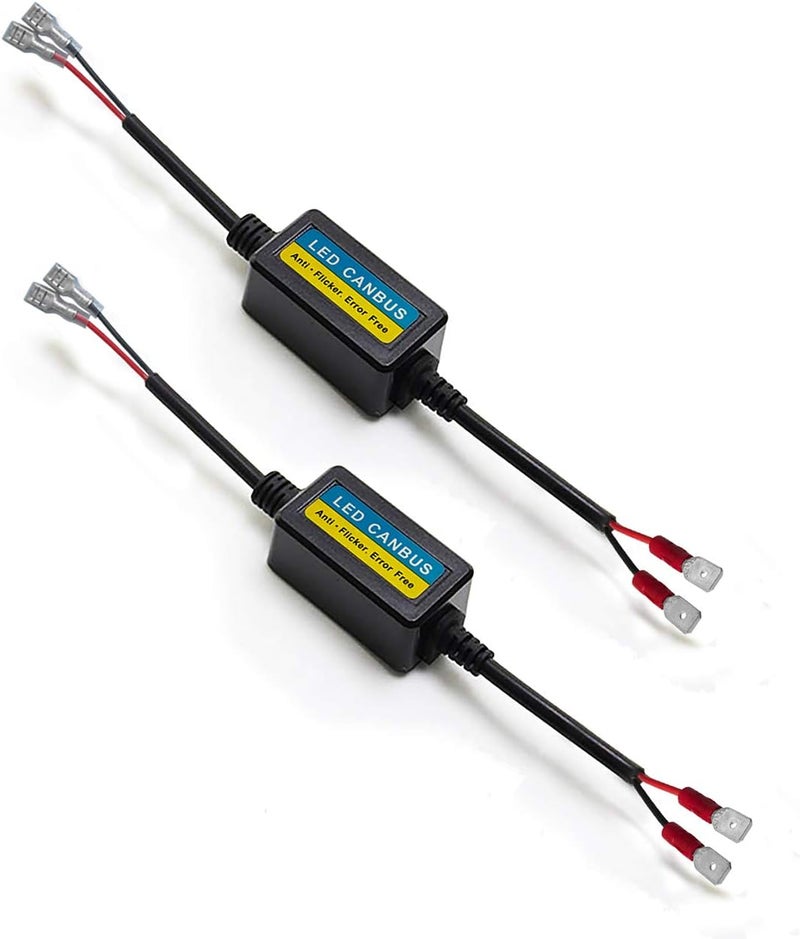 Lyn666 H1/H3/H7 LED Anti Flicker Capacitor Error Code Computer Warning Canceller LED Resistor Canbus Decoder(Pack of 2) - Image 1