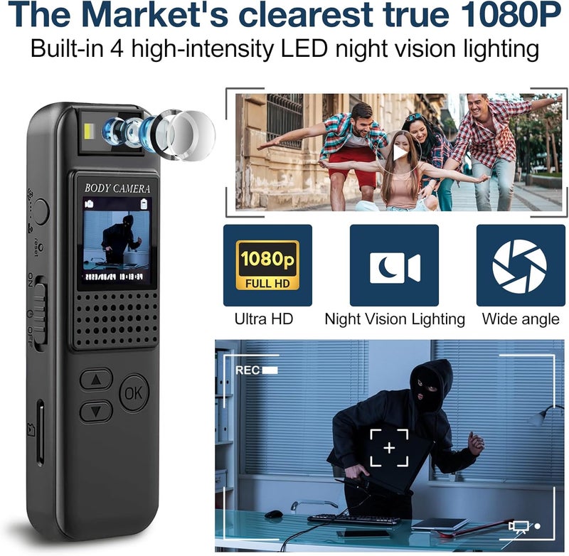 Portable Mini Camera with Screen – HD 1080P Video Recorder – Lightweight, Motion Detection, Night Vision for Travel Vlogs, Commuting, and Everyday Recording Needs - Image 5