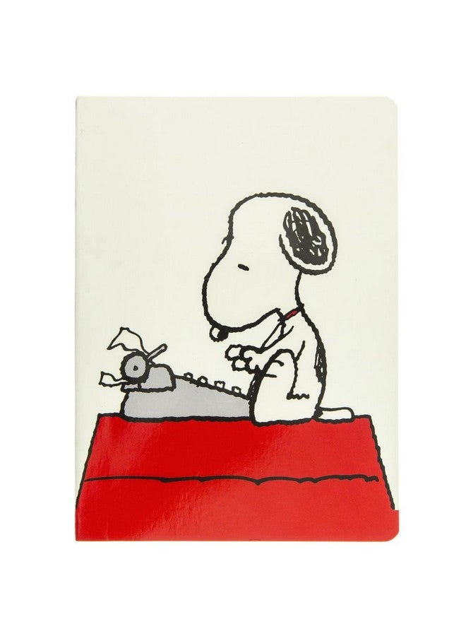 جرافيك دفتر يوميات جرافيكي بغلاف ناعم، تصميم آلة كاتبة على شكل فول سوداني - 200 صفحة مسطرة، تصميم سنوبي لطيف على الغلاف، 6 × 8.25 × 0.5 بوصة - دفتر ملاحظات متين للملاحظات والقوائم والوصفات والمزيد - Image 1