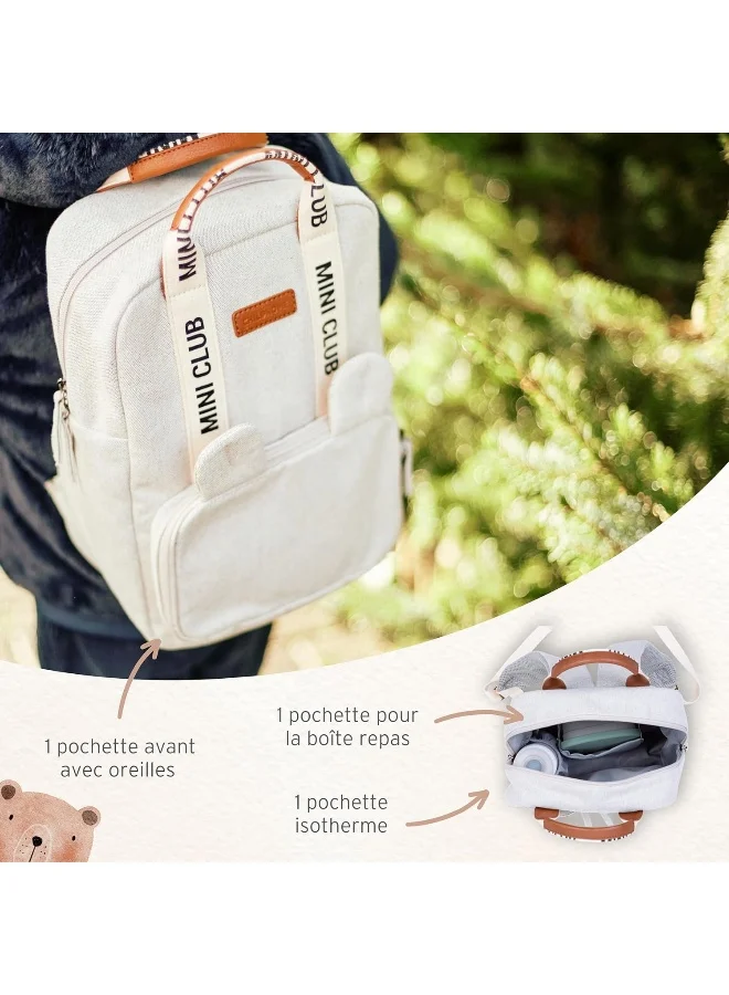 CHILDHOME Childhome Kid's Canvas Mini Club Backpack, Off White