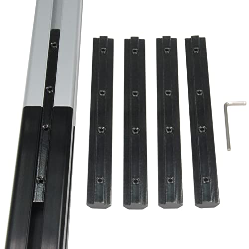 Befenybay 4PCS Black Straight Line Inside Connector Joint Bracket Length 7 Inch with M6 Screws for 8mm T Slot Aluminum Extrusion Profile 4040 Series - Image 1
